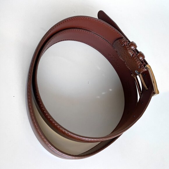 Aurelio Valentino Genuine Leather Men's Size 40 Men's Belt Brown - Picture 4 of 7
